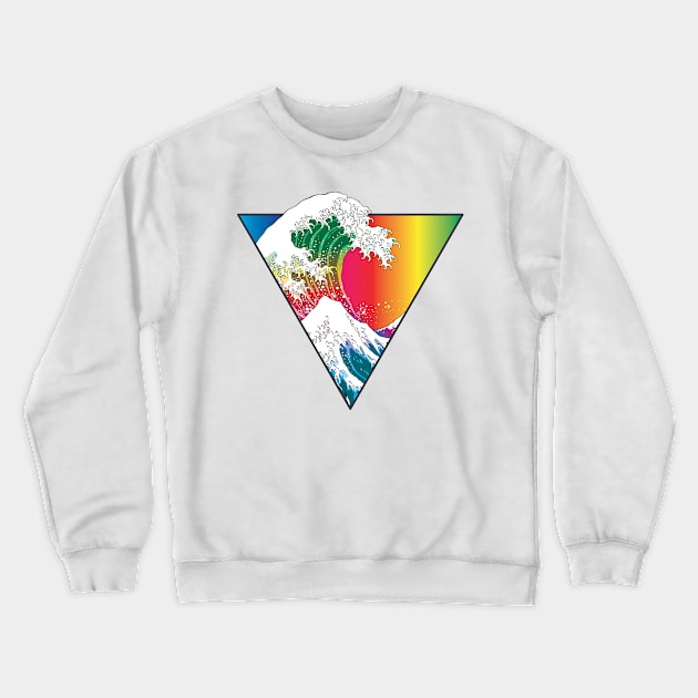 Gay Wave Off Kanagawa Crewneck Sweatshirt by dan89